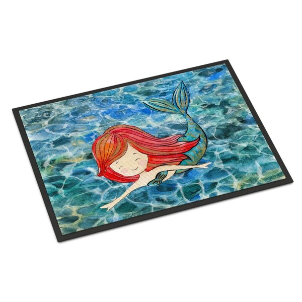 Carolines Treasures Mermaid Swimming Indoor or Outdoor Mat - 18 x 27 in. BB8518MAT - main